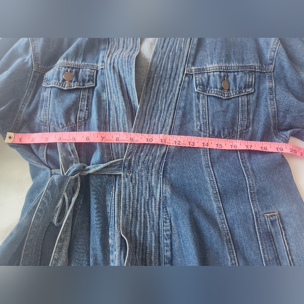 Denim Wrap Jacket - Blue - Picture 9 of 13